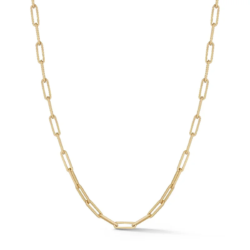 Playful bead necklaces-Tatum Rectangle Chain Necklace