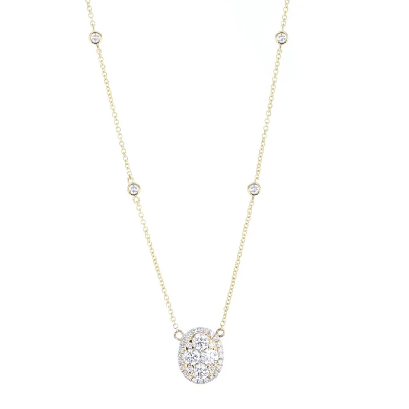 Lapis drop necklaces-0.68 ctw Diamond Pendant Necklace