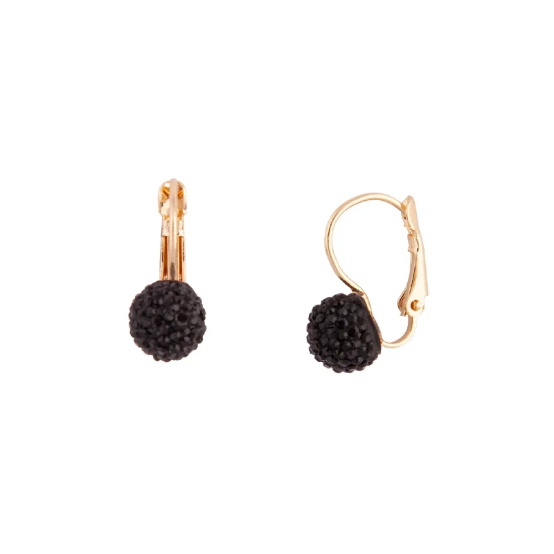 Radiant star earrings-Gold Sparkle Ball Clip On Earrings