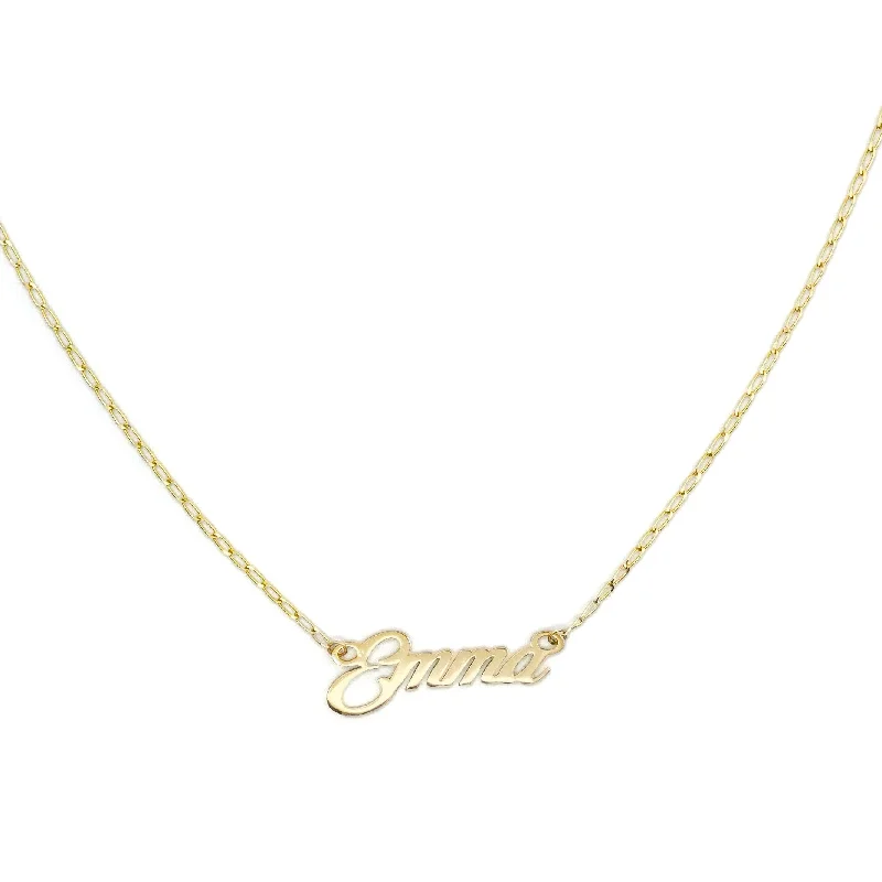 Haze glass necklaces-Your Name in Gold - Custom Gold Name Necklaces