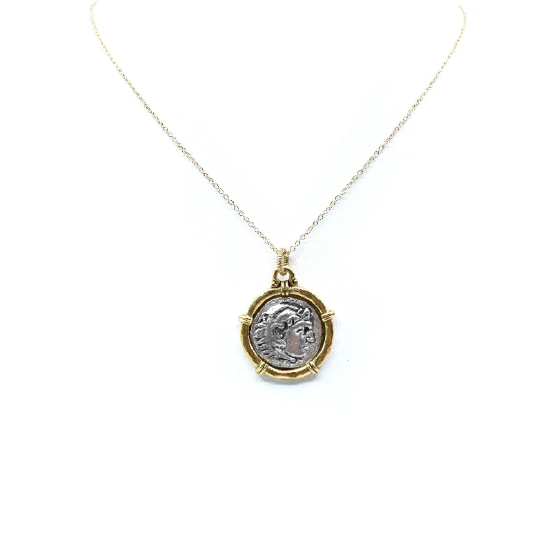 Agate stone necklaces-Aureus Coin Necklace