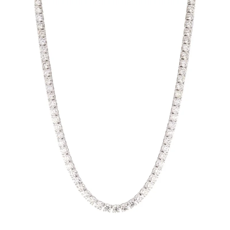 Slanted design necklaces-24.67 ctw Diamond Eternity Necklace