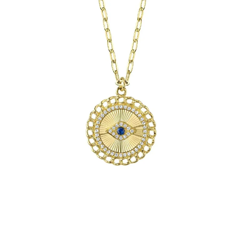 Pure crystal necklaces-Blue Sapphire & Diamond Pendant Necklace