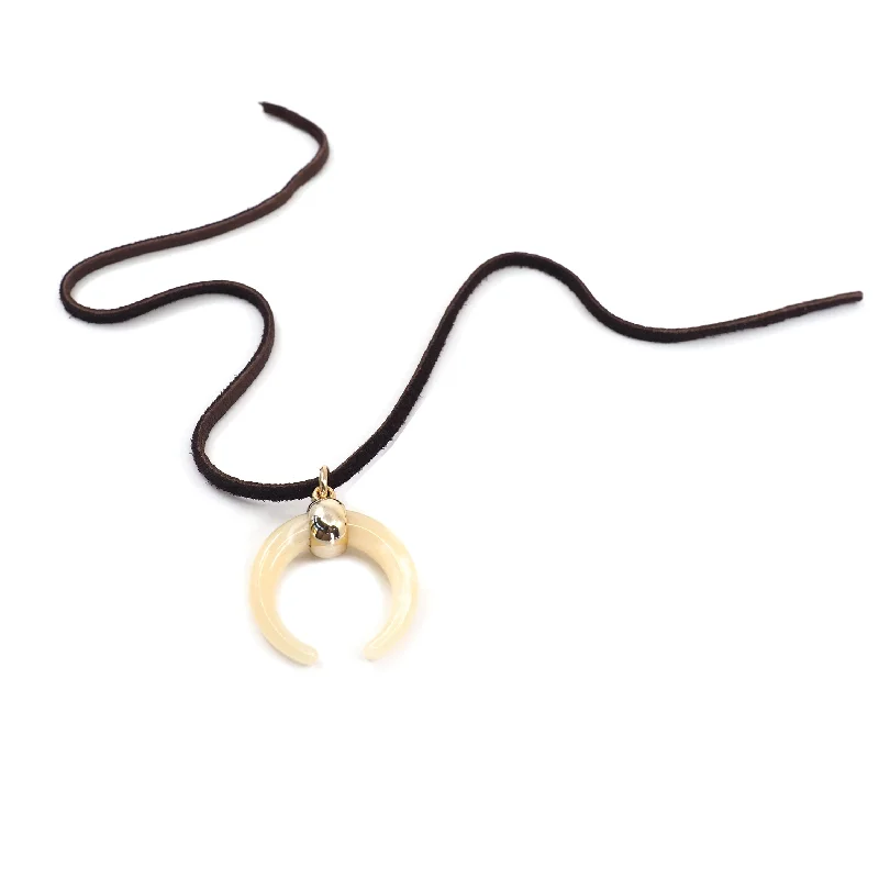 Joy charm necklaces-The Victoria Necklace in Horn