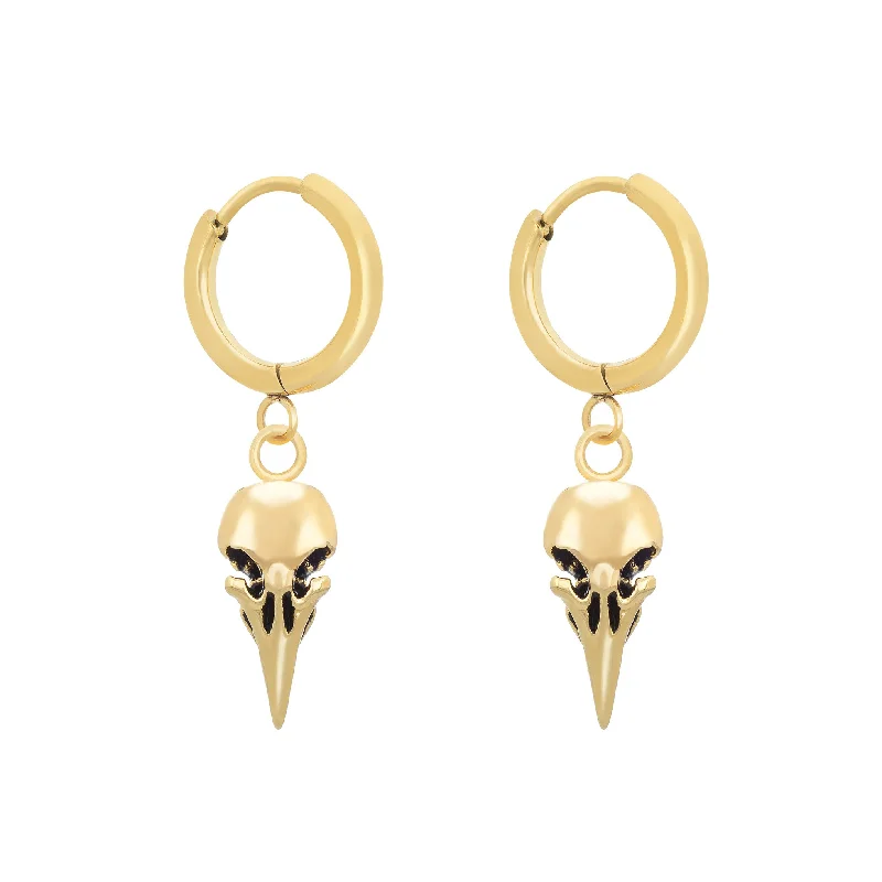 Tide design earrings-Bird Skull Earrings