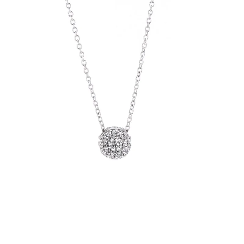 Tribal medallion necklaces-0.41 ctw Diamond Cluster Pendant Necklace