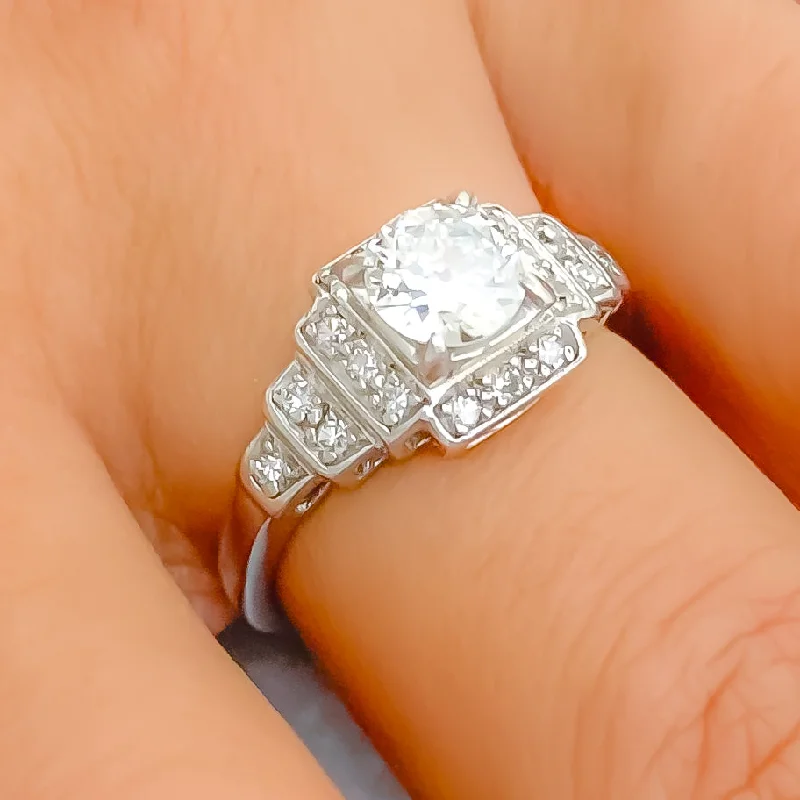 Astro theme engagement rings-Lavish Tiered Diamond + Platinum Ring