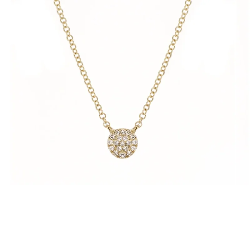 Bold cross necklaces-0.06 ctw Diamond Disc Necklace