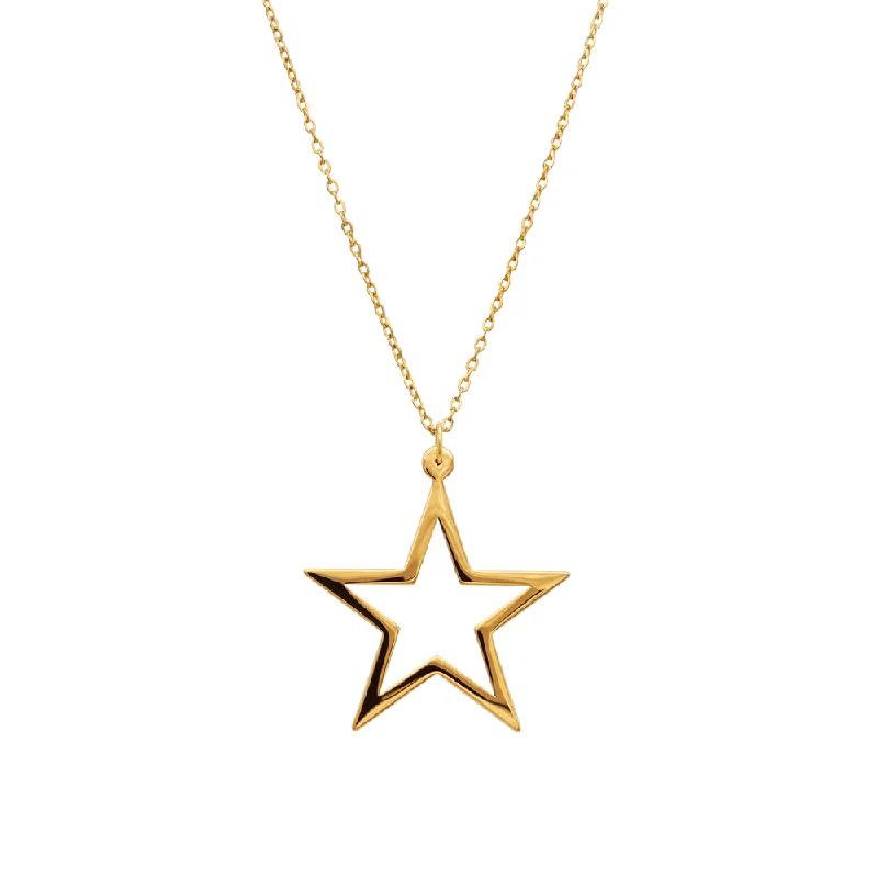 Soft silk necklaces-The Lucky Star Gold Necklace