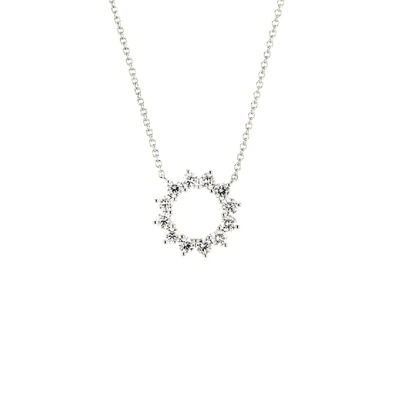 Peace eye necklaces-18" 1.00 ctw Diamond Stationary Pendant Necklace | M10278141