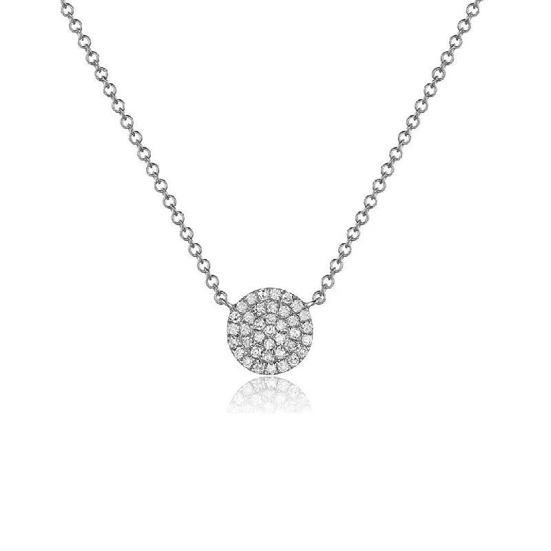 Topaz drop necklaces-0.12 ctw Diamond Pave Necklace