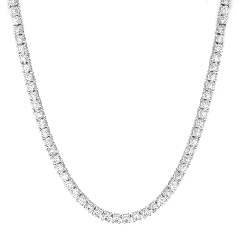 Neat-line necklaces-10.43 ctw Diamond Eternity Necklace