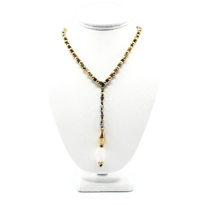 Neat-line necklaces-The Victoria Necklace in Crystal Beads