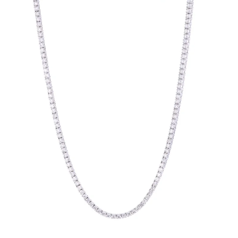 Topaz necklaces-11.06 ctw Diamond Eternity Necklace