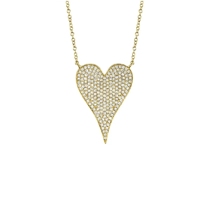 Bold art necklaces-0.43 ctw Diamond Heart Necklace