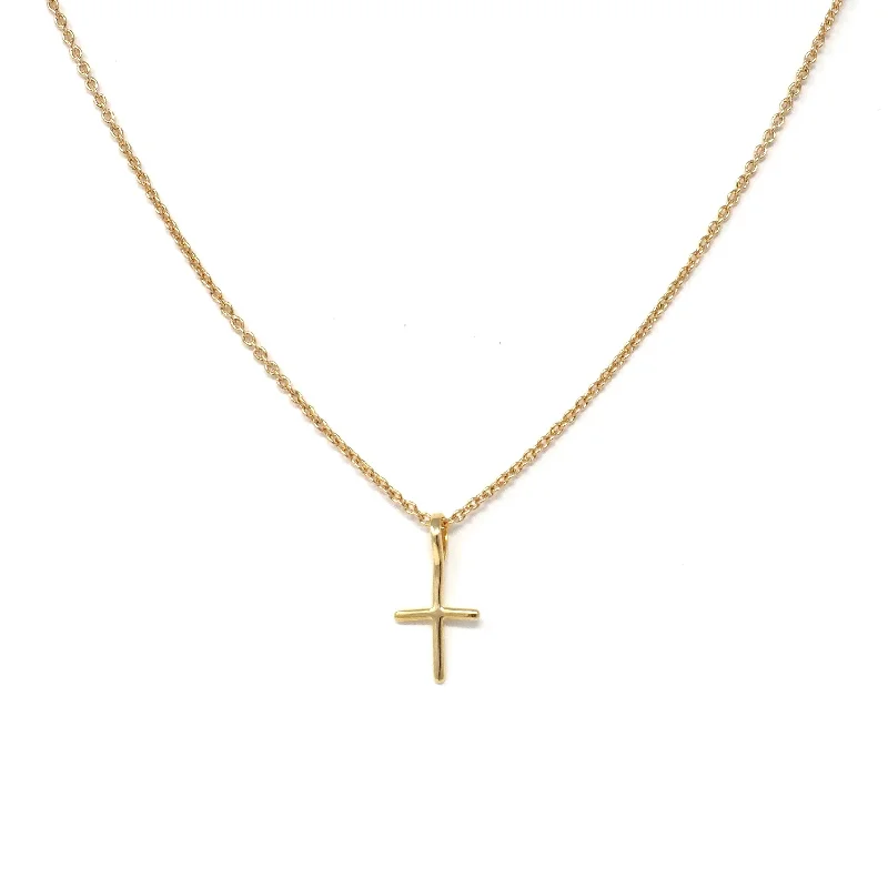 Luxe diamond necklaces-Cross My Heart Necklace in 10K Gold