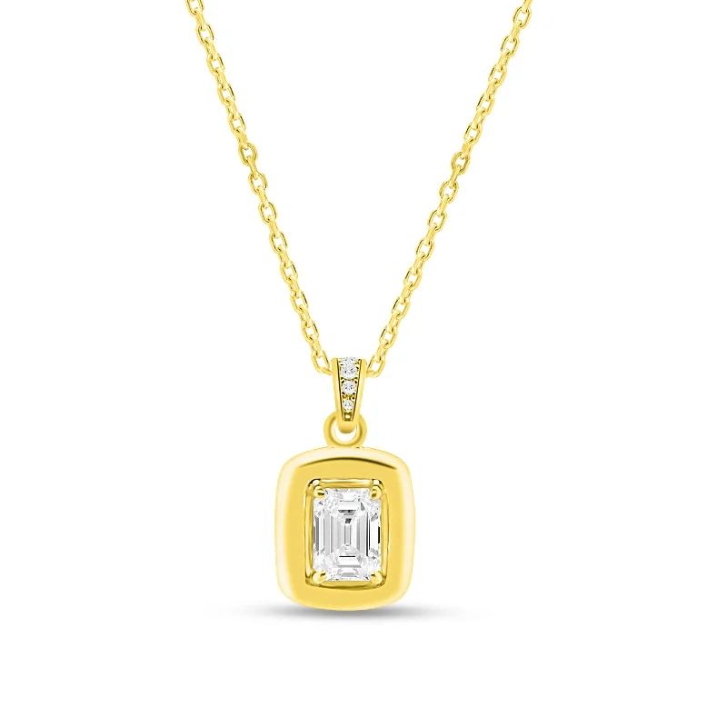 Round gem necklaces-Monte Square Necklace