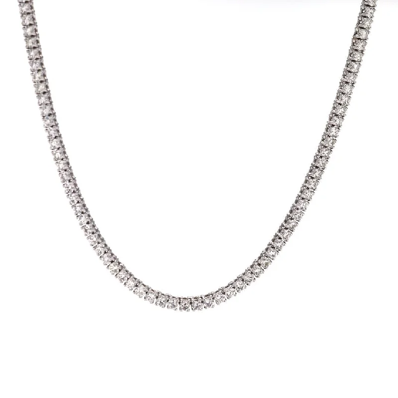 Twist clasp necklaces-7.00 ctw Diamond Eternity Necklace