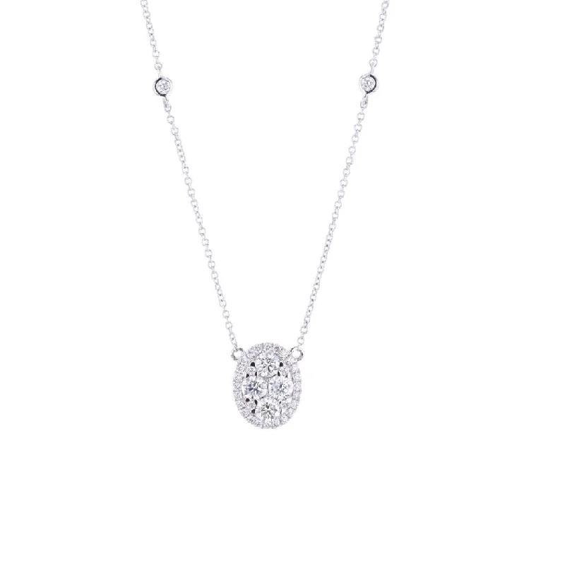 Layered chain necklaces-0.67 ctw Diamond Pendant Necklace