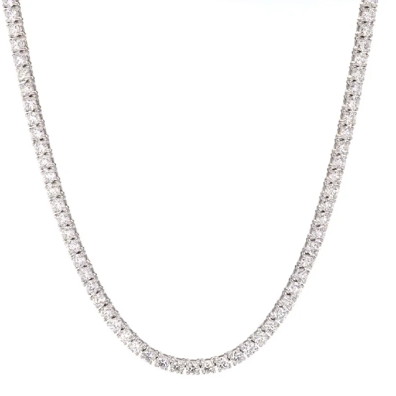 Lily motif necklaces-12.46 ctw Diamond Eternity Necklace