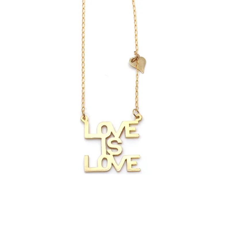 Zodiac charm necklaces-Love is Love Sunrise Necklace in 10K & 14K Gold