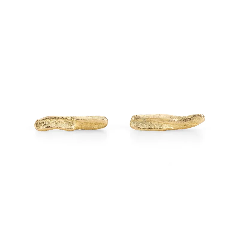 Light drop earrings-Tiny Twigs 18ct Gold