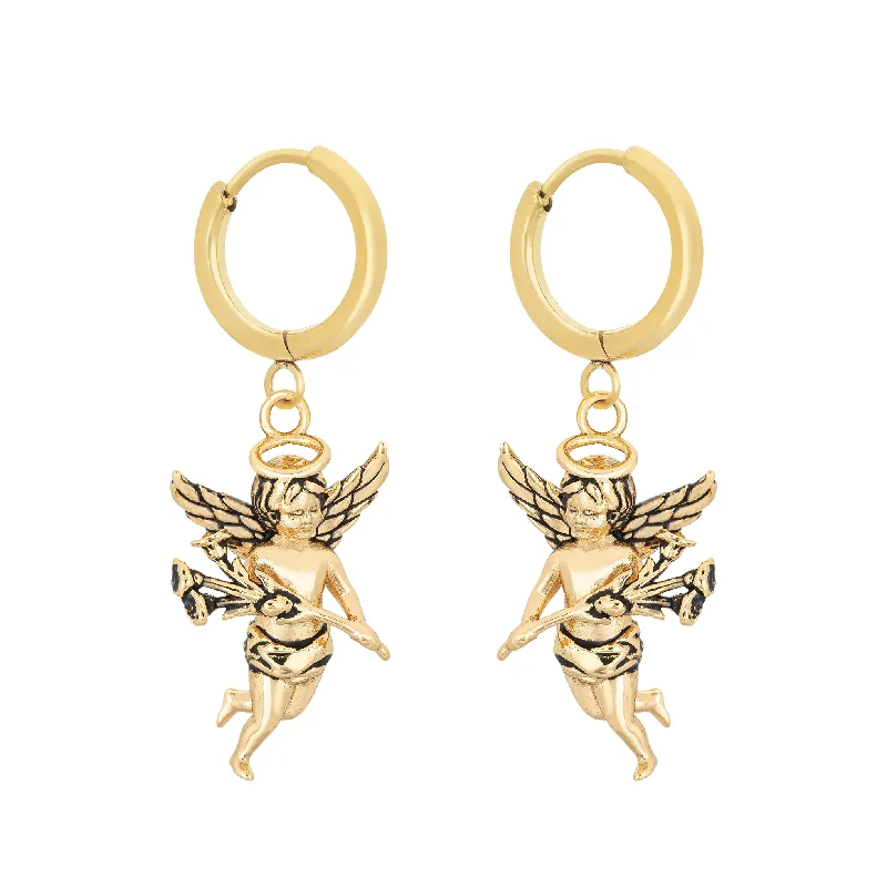 Flat knot earrings-Angel Earrings