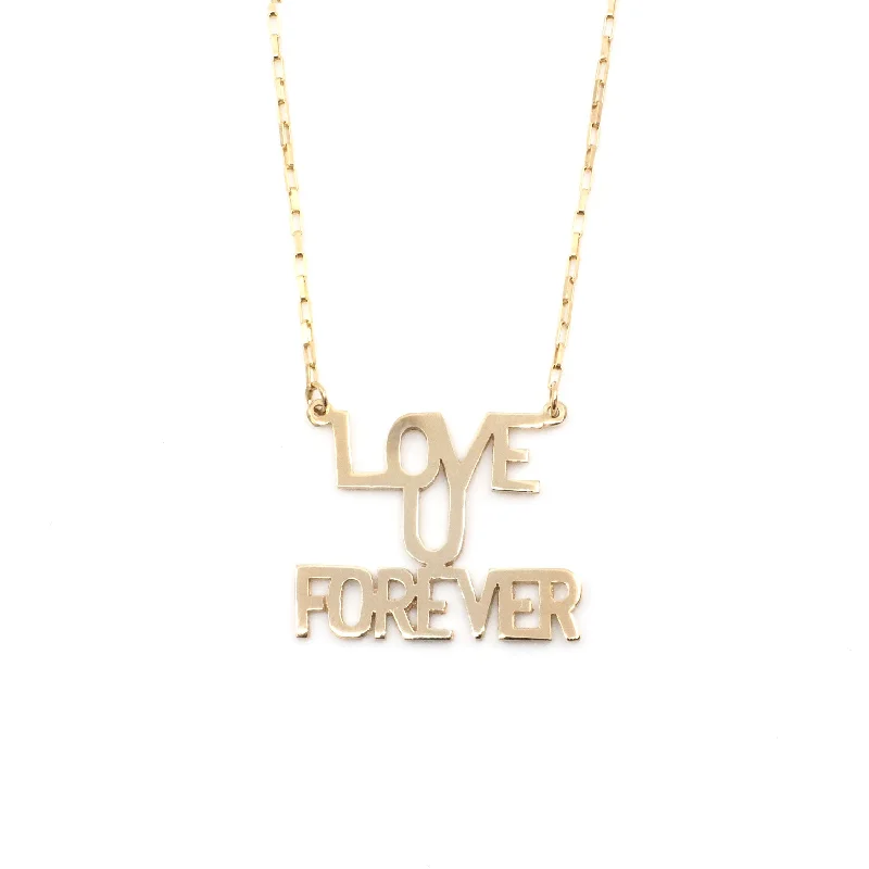 Crystal-twisted necklaces-Love You Forever Sunrise Necklace in 10K & 14K Gold