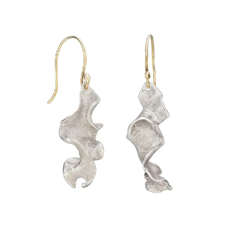 Mystic eye earrings-Curly Kelp Drop Earrings