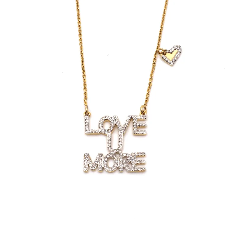 Haze glass necklaces-Love You More Sunrise Necklace in Diamonds & 14K Gold