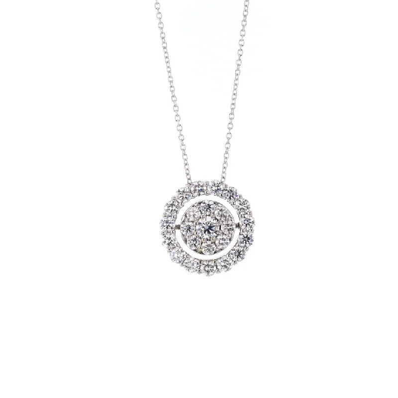 Secure clasp necklaces-2.62 ctw Diamond Cluster Pendant Necklace