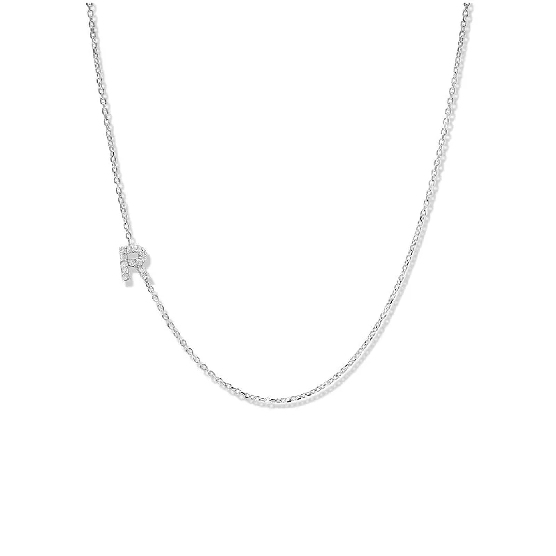 Coiled cord necklaces-18" 0.05 ctw Diamond Initial Necklace | 10262285