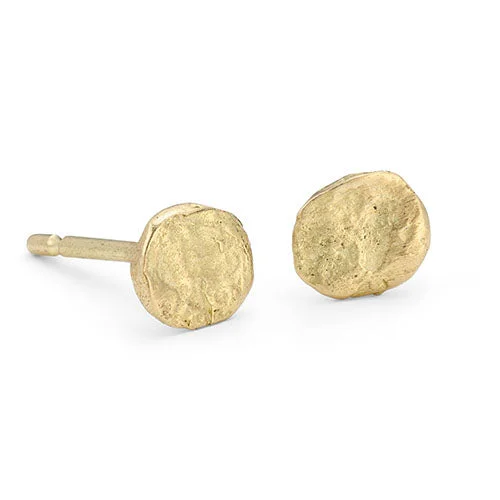 Two-tone earrings-Nugget Studs 18ct Gold